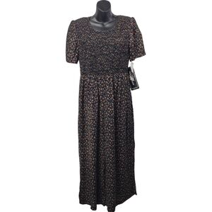 Vtg Molly Malloy Womens MultiColor Floral Short Sleeve Jumpsuit Romper Sz 12 NWT